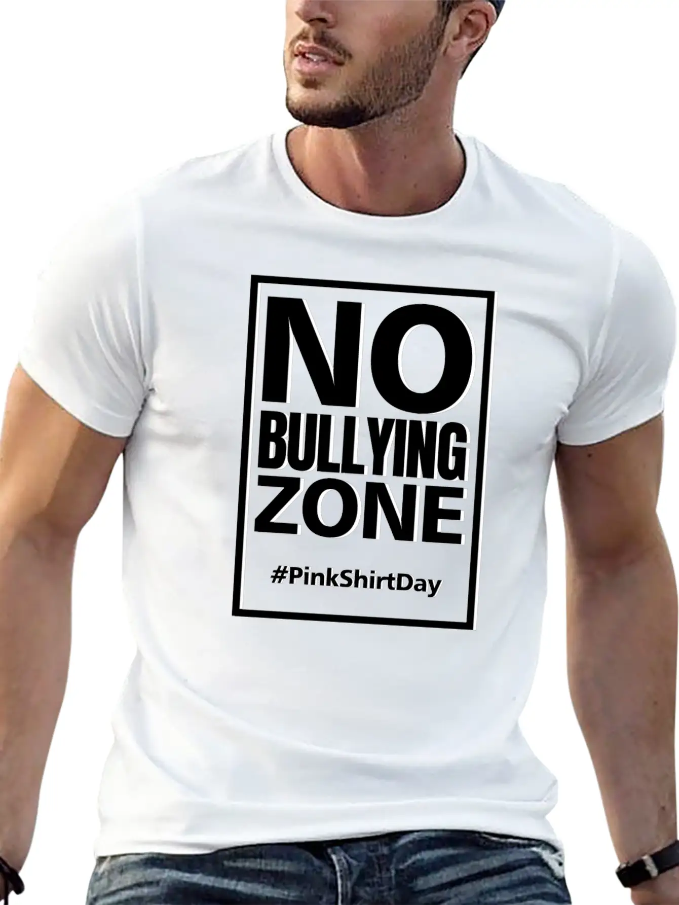 Anti Bullying Pink Shirt Day No Bullying Zone Shir Classic Fit Graphic Tee For Daily Comfort – Unisex Cotton Shirt