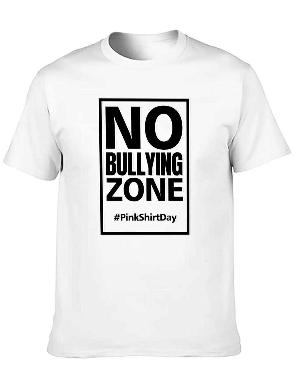 Anti Bullying Pink Shirt Day No Bullying Zone Shir Classic Fit Graphic Tee For Daily Comfort – Unisex Cotton Shirt