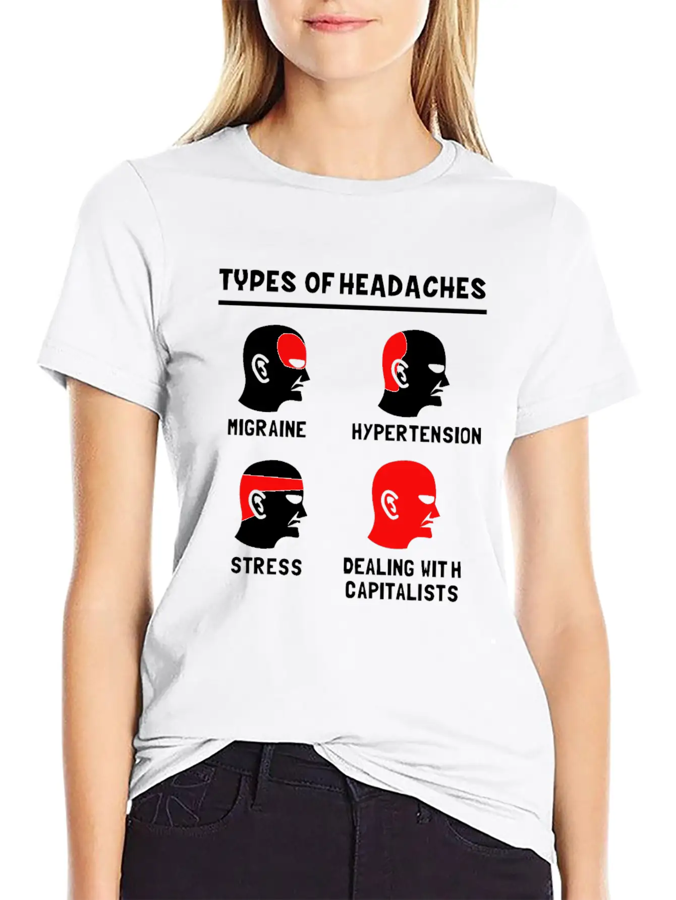 Anti Capitalism Funny Types Of Headache Capitalist Comfortable Minimalist Graphic Tee – Summer Style Essential
