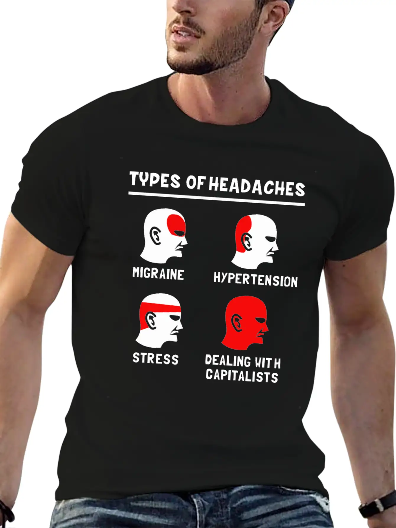 Anti Capitalism Funny Types Of Headache Capitalist Comfortable Minimalist Graphic Tee – Summer Style Essential