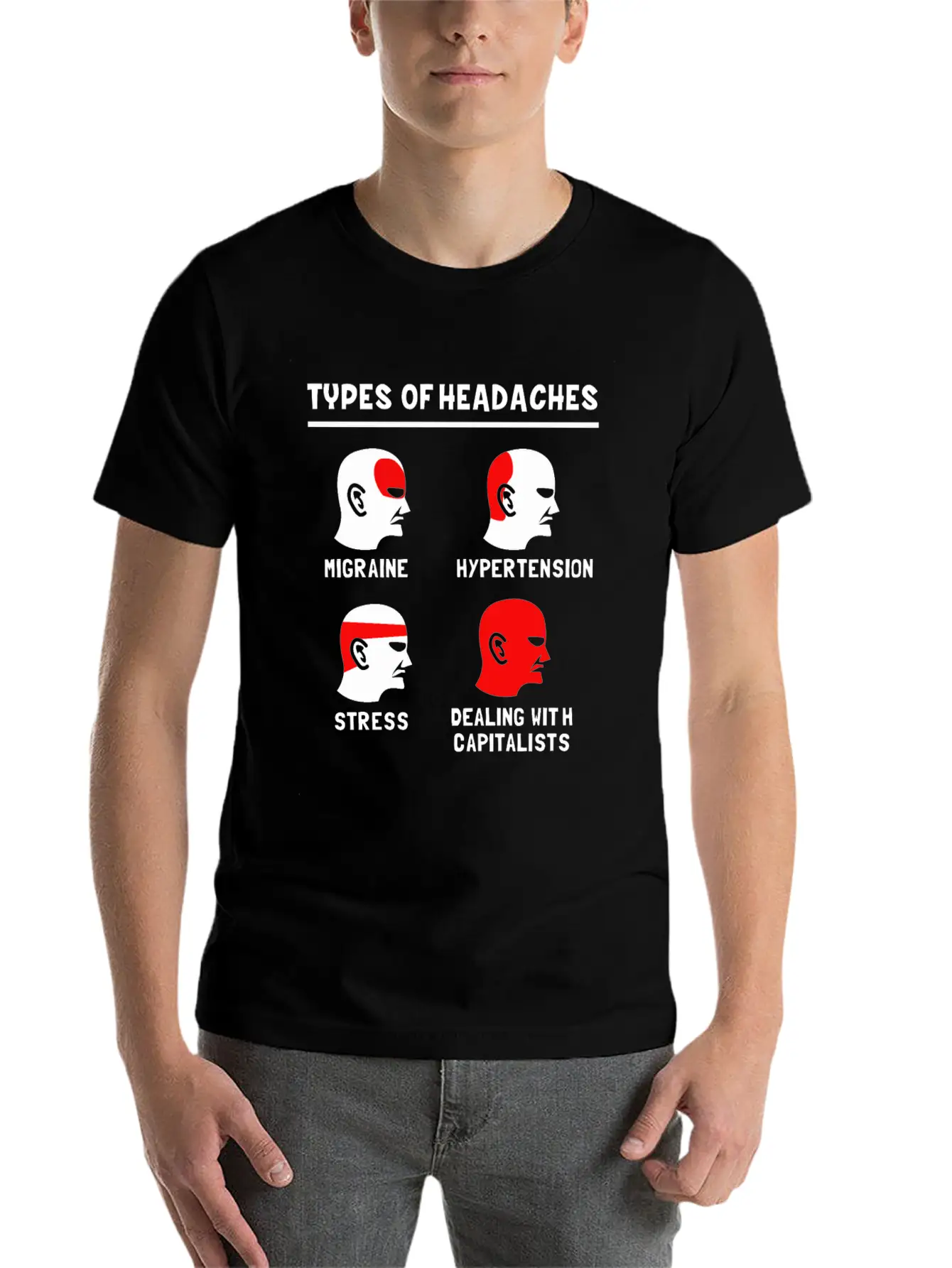 Anti Capitalism Funny Types Of Headache Capitalist Comfortable Minimalist Graphic Tee – Summer Style Essential