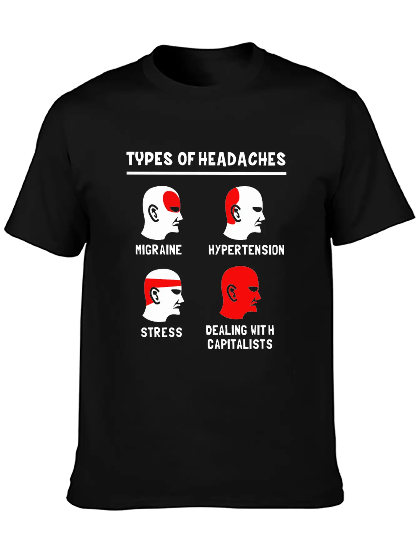 Anti Capitalism Funny Types Of Headache Capitalist Comfortable Minimalist Graphic Tee – Summer Style Essential
