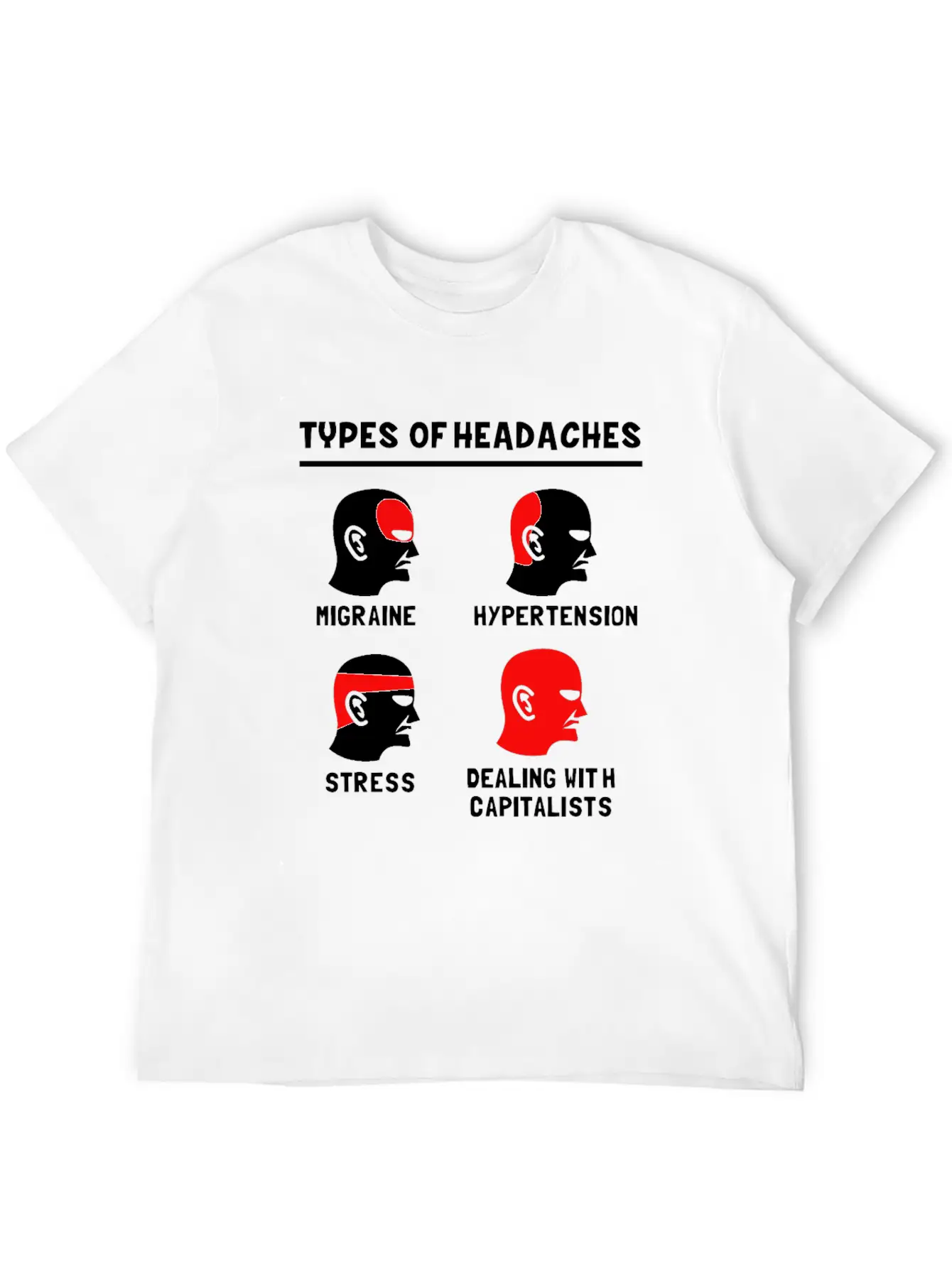 Anti Capitalism Funny Types Of Headache Capitalist Comfortable Minimalist Graphic Tee – Summer Style Essential