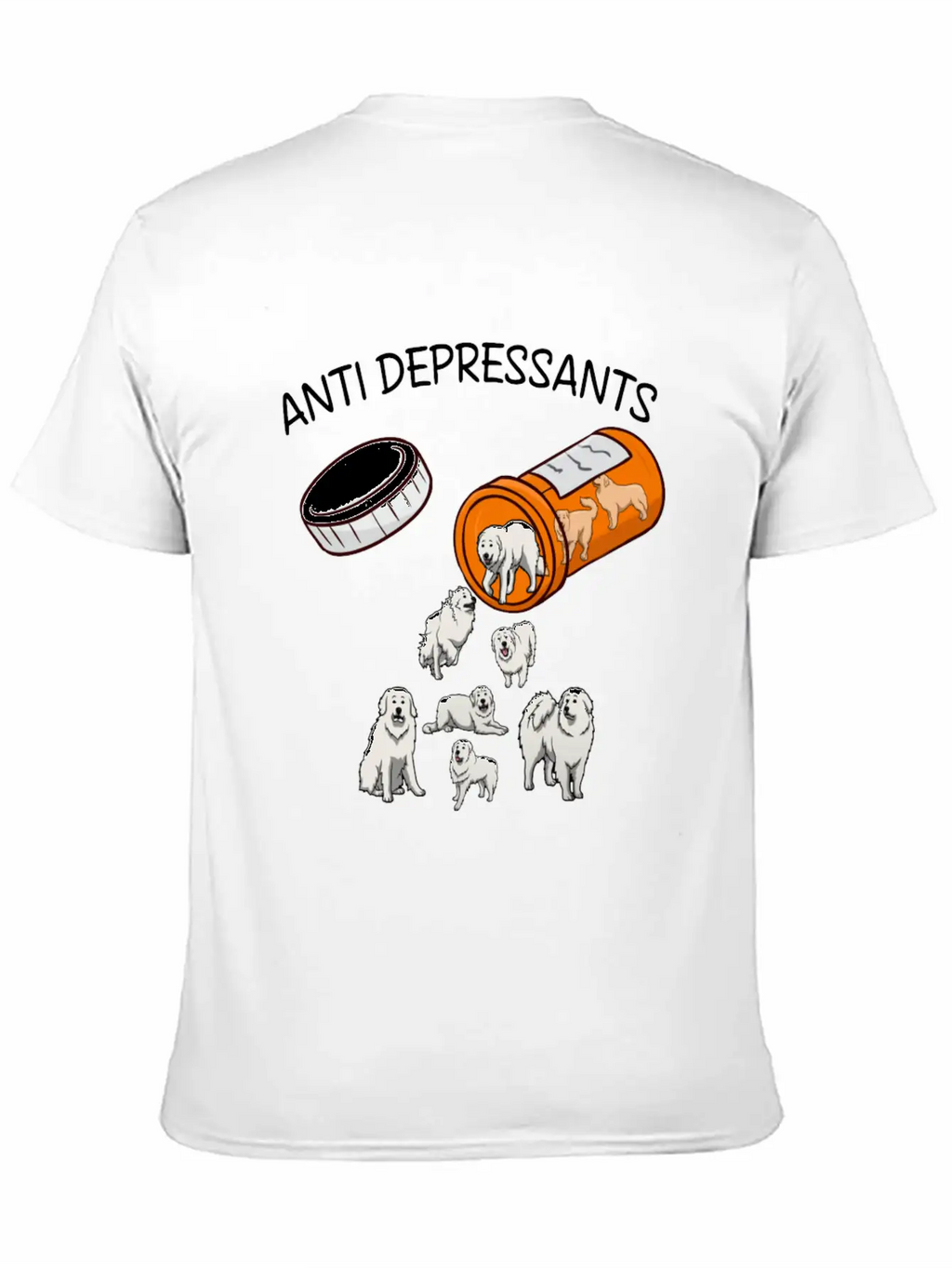 ANTI DEPRESSANTS GREAT PYRENEES Lightweight Cotton T-Shirt – Daily Comfort Graphic Shirt