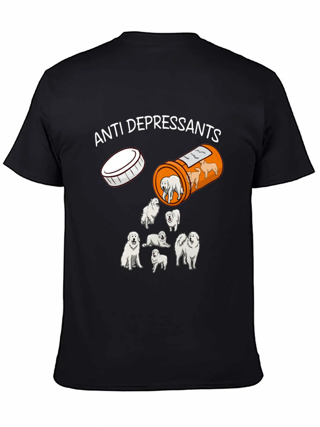 ANTI DEPRESSANTS GREAT PYRENEES Lightweight Cotton T-Shirt – Daily Comfort Graphic Shirt