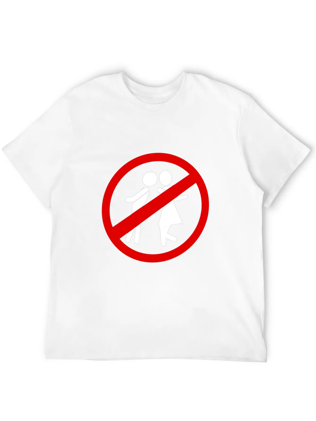 Anti Valentine Kissing Is Not Allowed Simple Everyday Graphic Tee – Lightweight Summer Wear