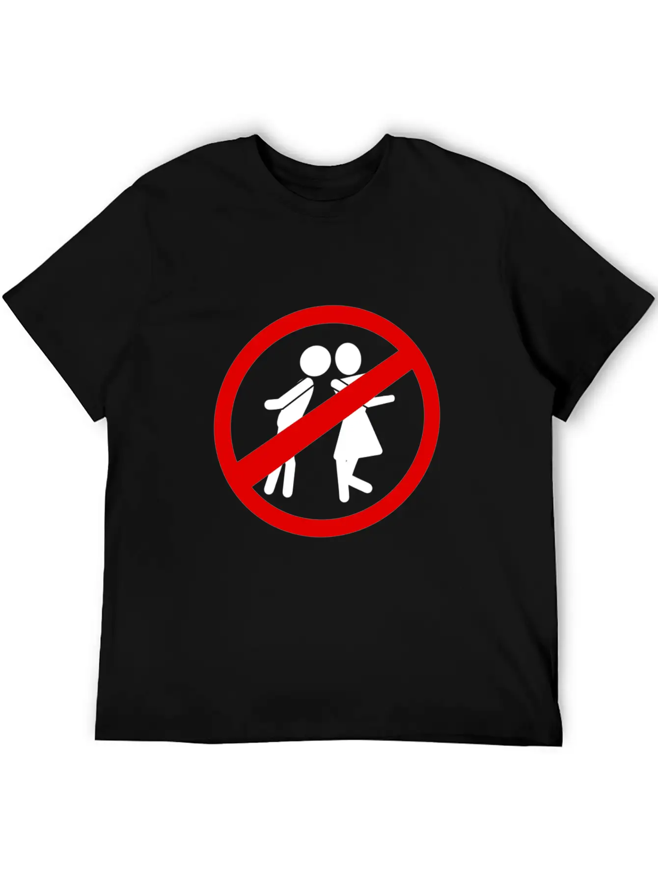 Anti Valentine Kissing Is Not Allowed Simple Everyday Graphic Tee – Lightweight Summer Wear