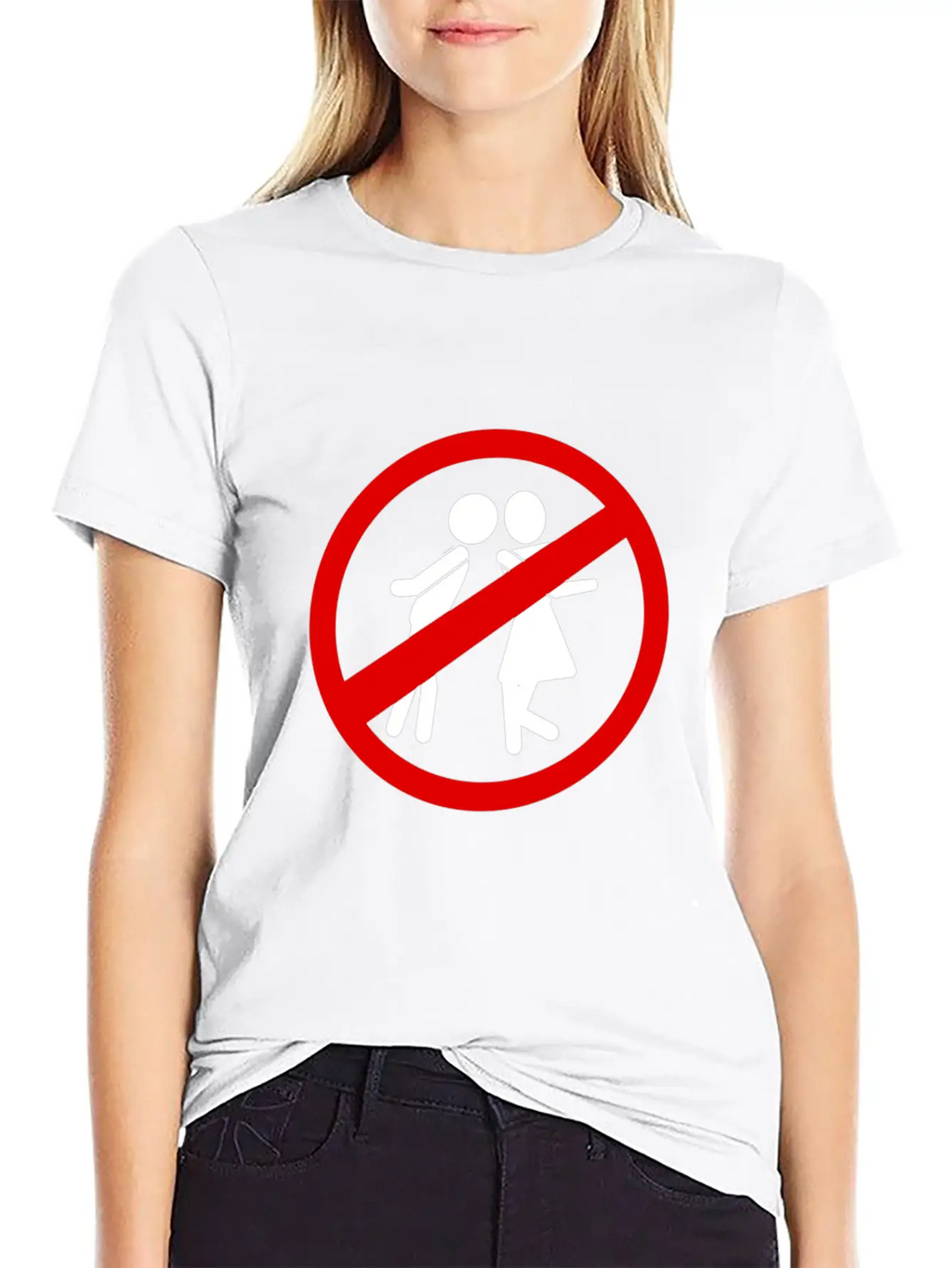 Anti Valentine Kissing Is Not Allowed Simple Everyday Graphic Tee – Lightweight Summer Wear