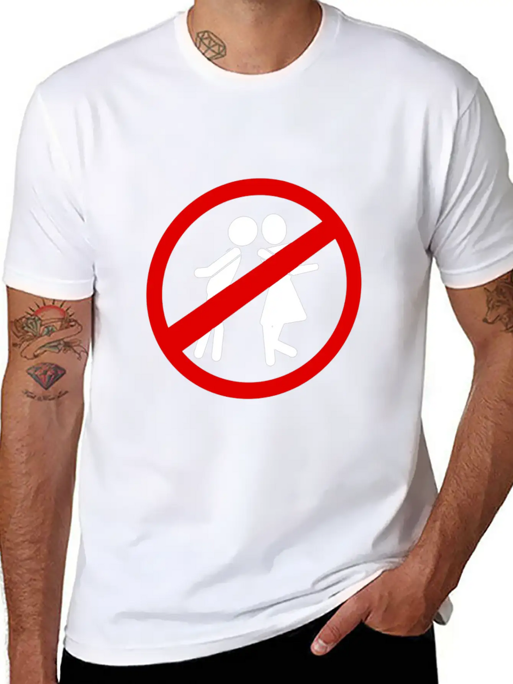 Anti Valentine Kissing Is Not Allowed Simple Everyday Graphic Tee – Lightweight Summer Wear
