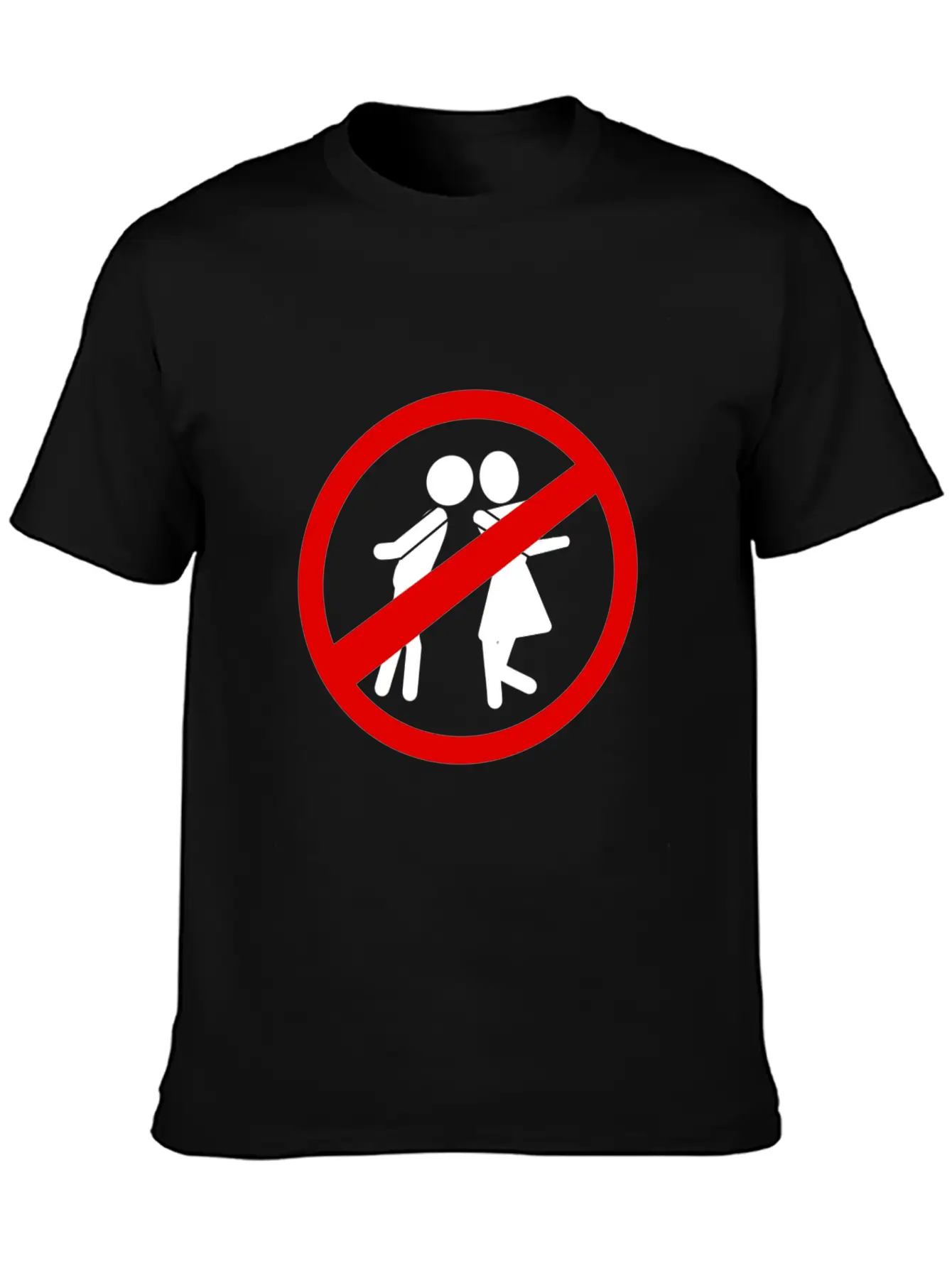 Anti Valentine Kissing Is Not Allowed Simple Everyday Graphic Tee – Lightweight Summer Wear