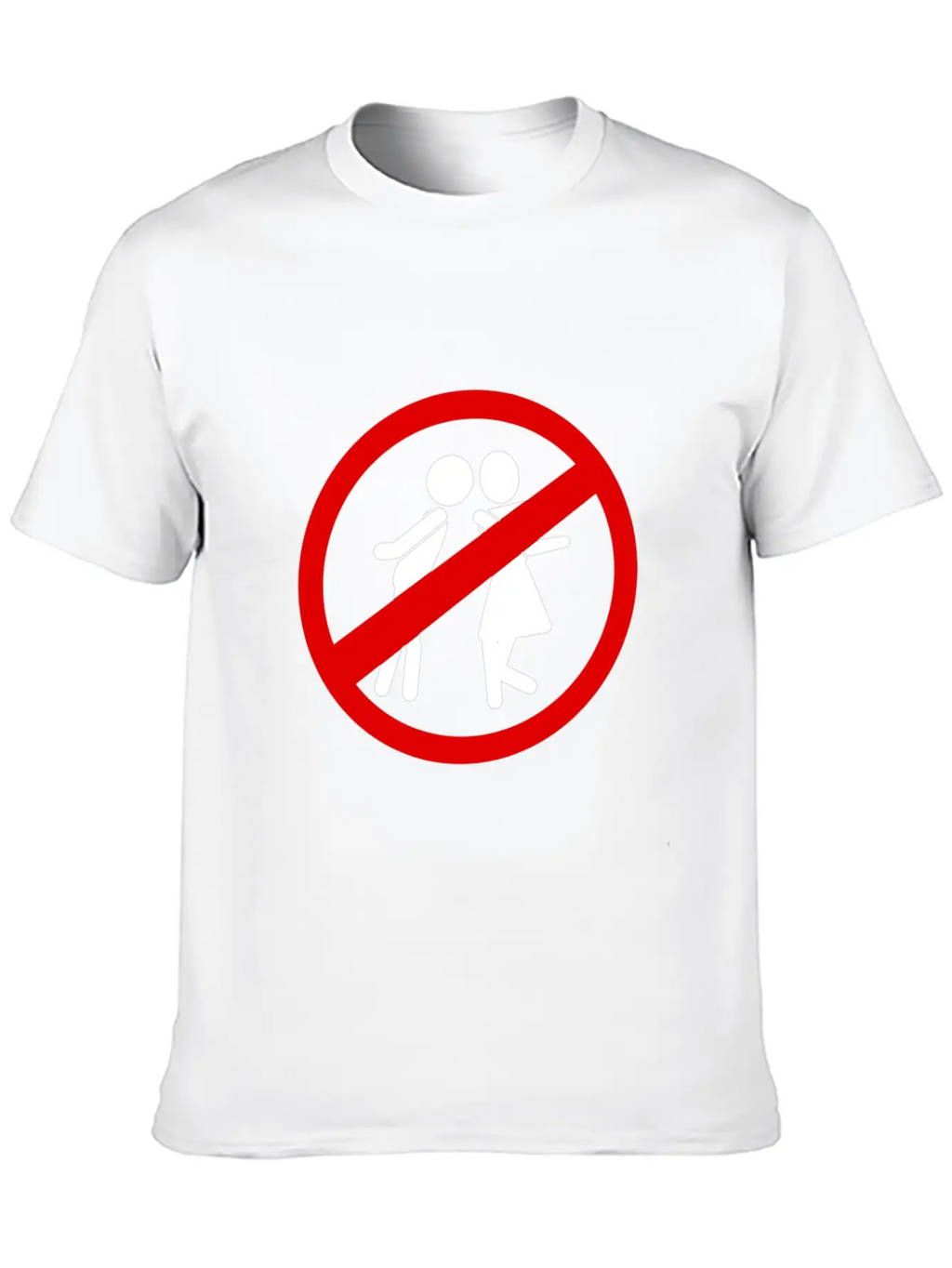 Anti Valentine Kissing Is Not Allowed Simple Everyday Graphic Tee – Lightweight Summer Wear
