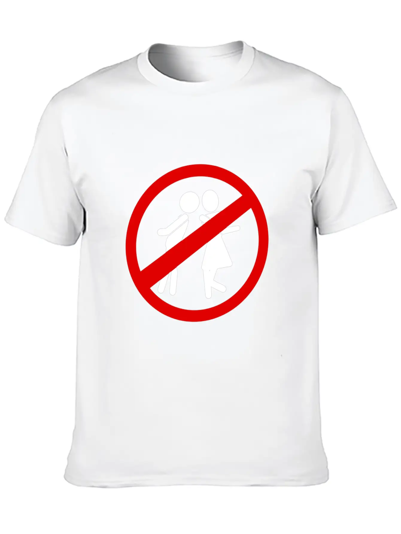 Anti Valentine Kissing Is Not Allowed Simple Everyday Graphic Tee – Lightweight Summer Wear
