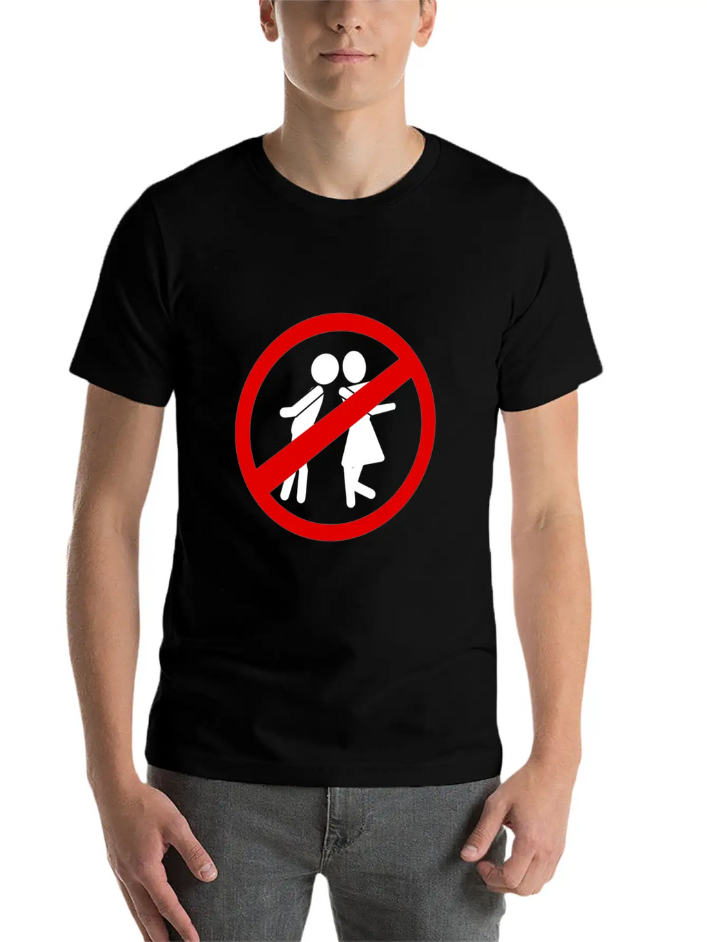 Anti Valentine Kissing Is Not Allowed Simple Everyday Graphic Tee – Lightweight Summer Wear