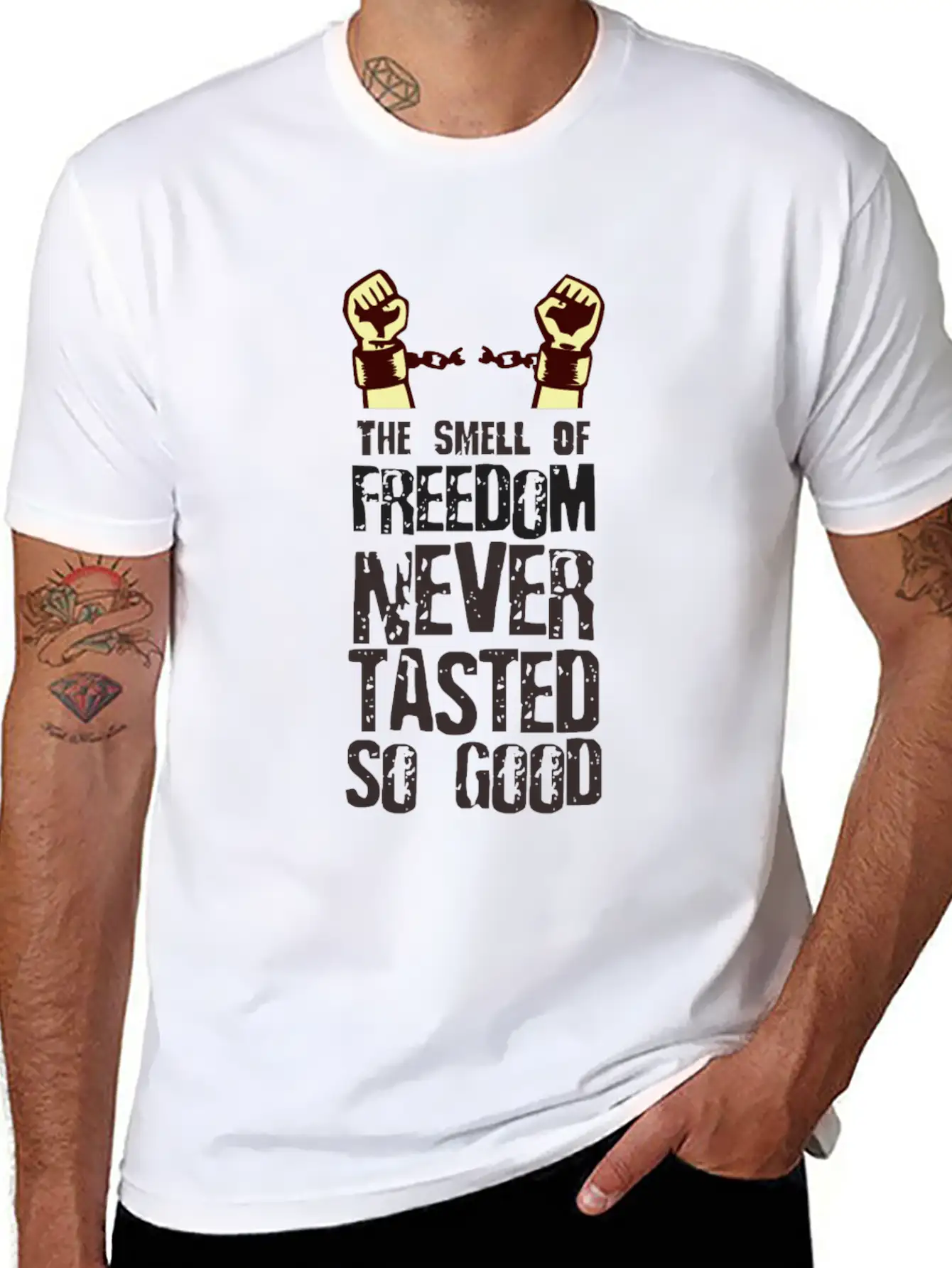 Anticipate The Smell And Taste Of Freedom Timeless Short Sleeve Tee – Comfy And Minimalist Design