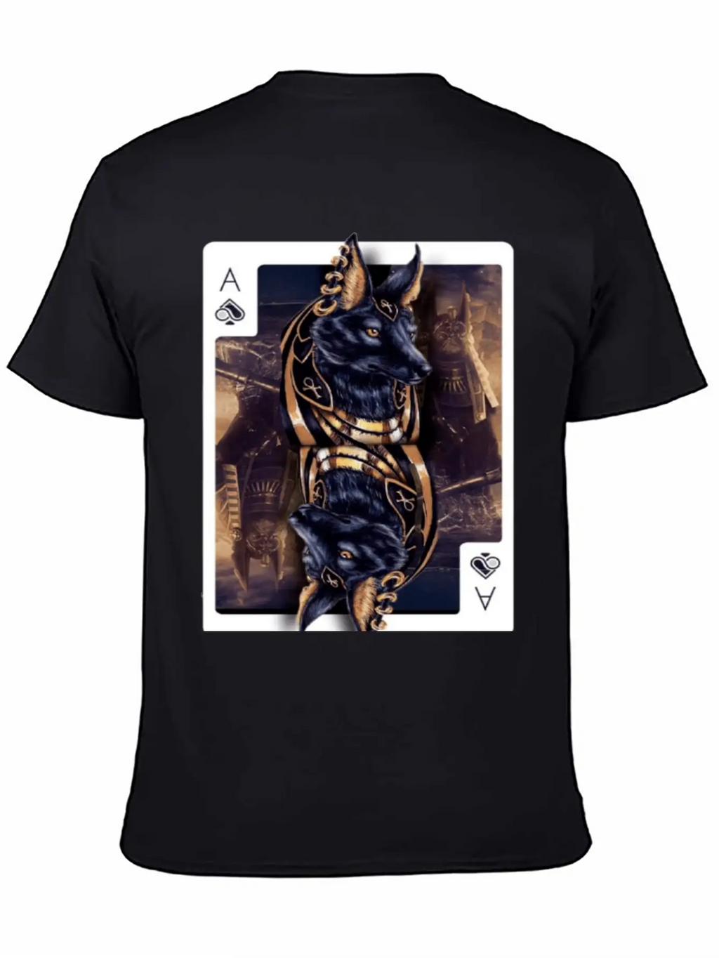 Anubis Egyptian God Of The Afterlife Classic Crew Neck Graphic Tee – Everyday Minimal Look