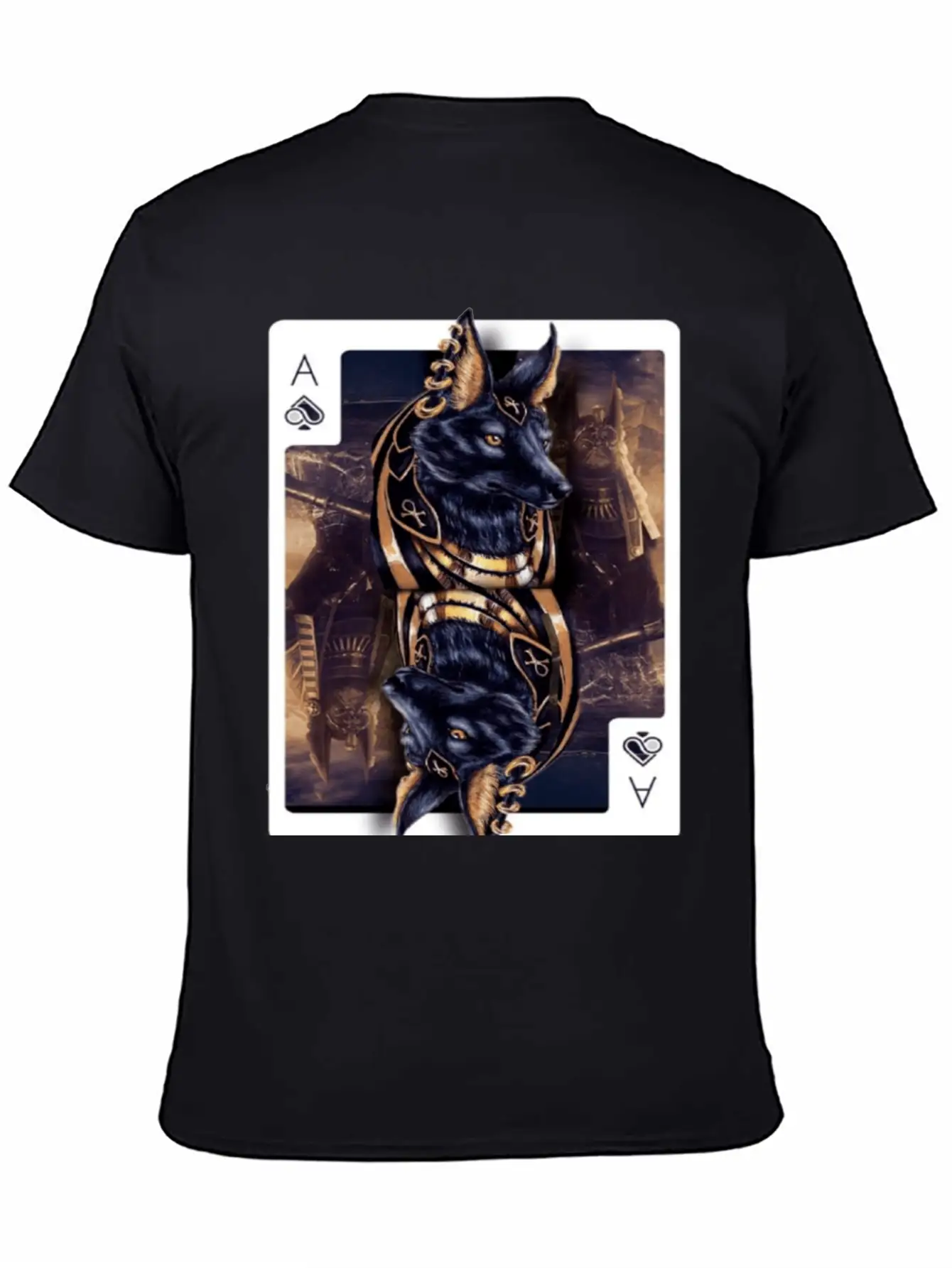 Anubis Egyptian God Of The Afterlife Classic Crew Neck Graphic Tee – Everyday Minimal Look