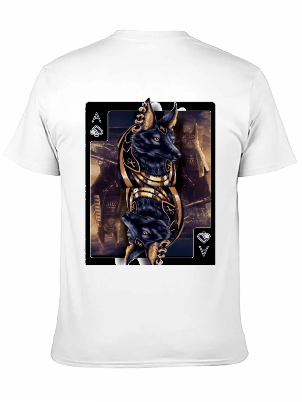 Anubis Egyptian God Of The Afterlife Classic Crew Neck Graphic Tee – Everyday Minimal Look