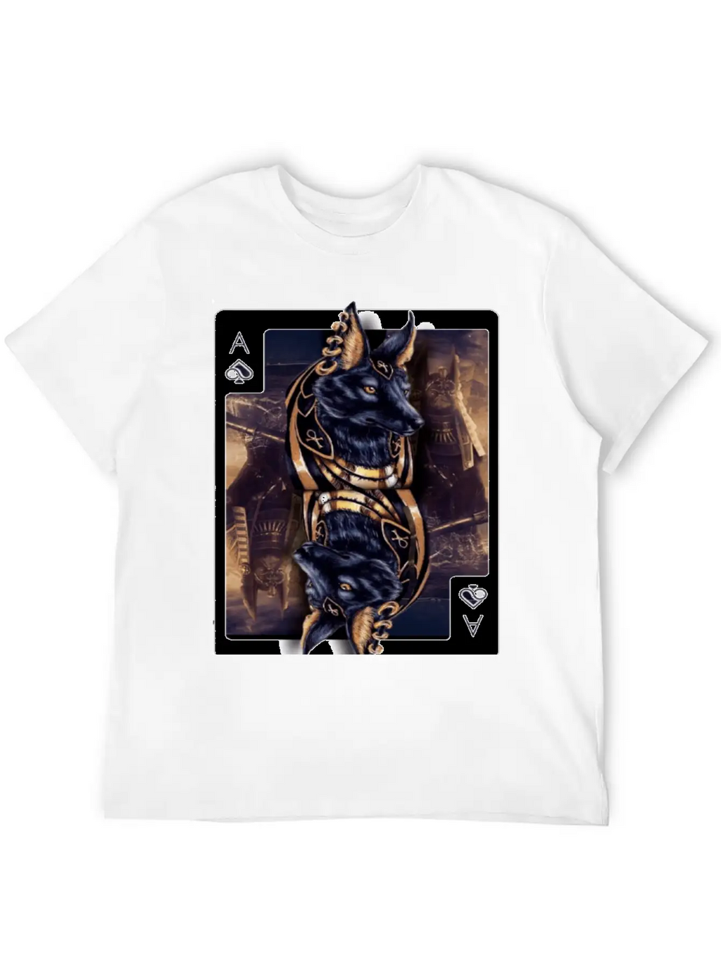 Anubis Egyptian God Of The Afterlife Classic Crew Neck Graphic Tee – Everyday Minimal Look
