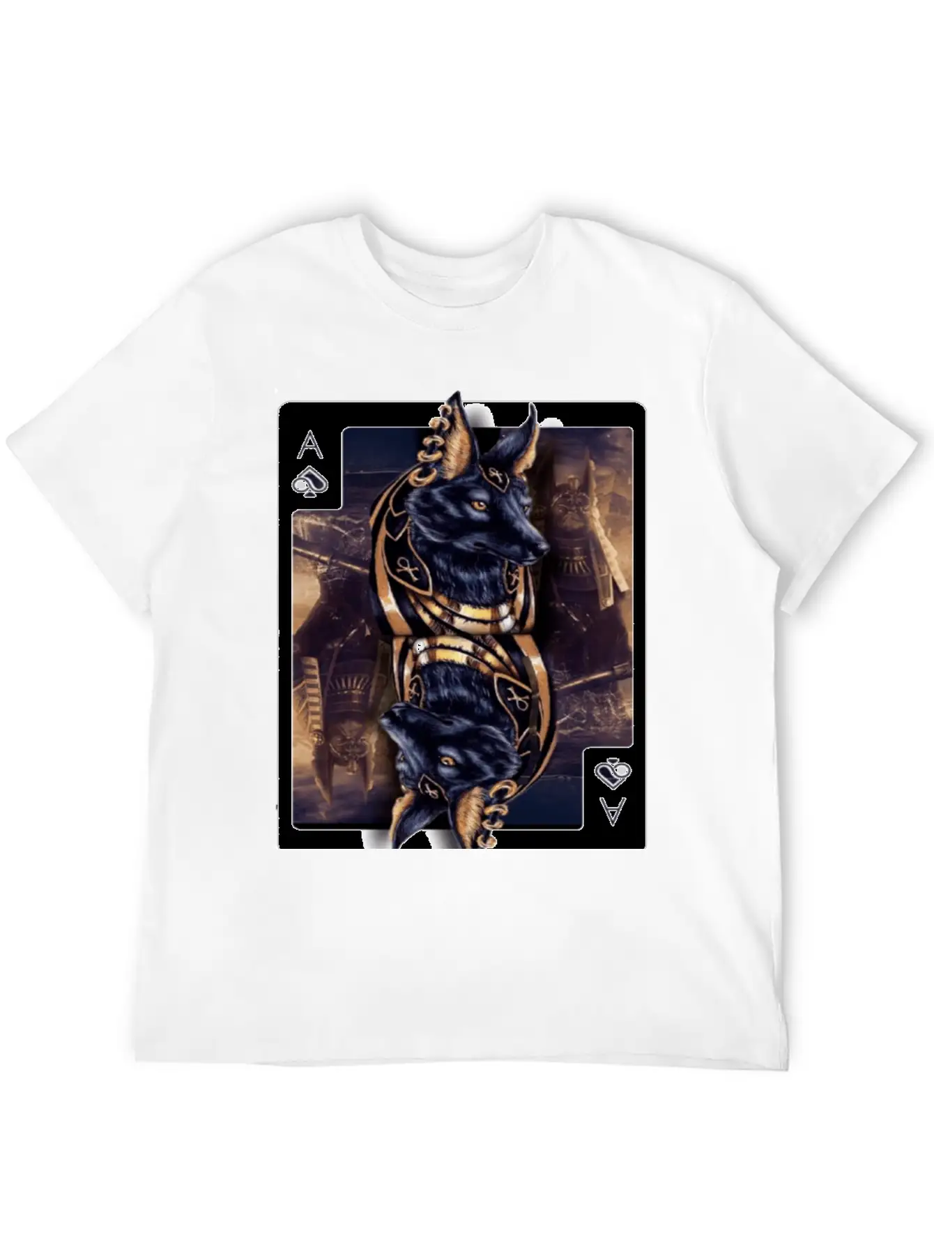 Anubis Egyptian God Of The Afterlife Classic Crew Neck Graphic Tee – Everyday Minimal Look