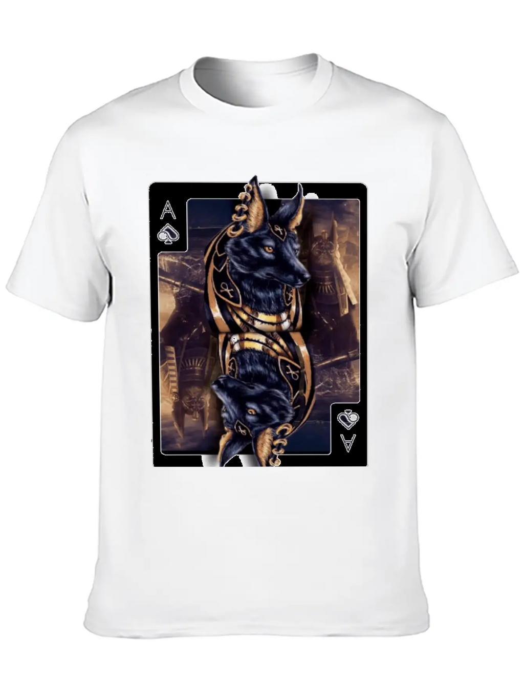 Anubis Egyptian God Of The Afterlife Classic Crew Neck Graphic Tee – Everyday Minimal Look