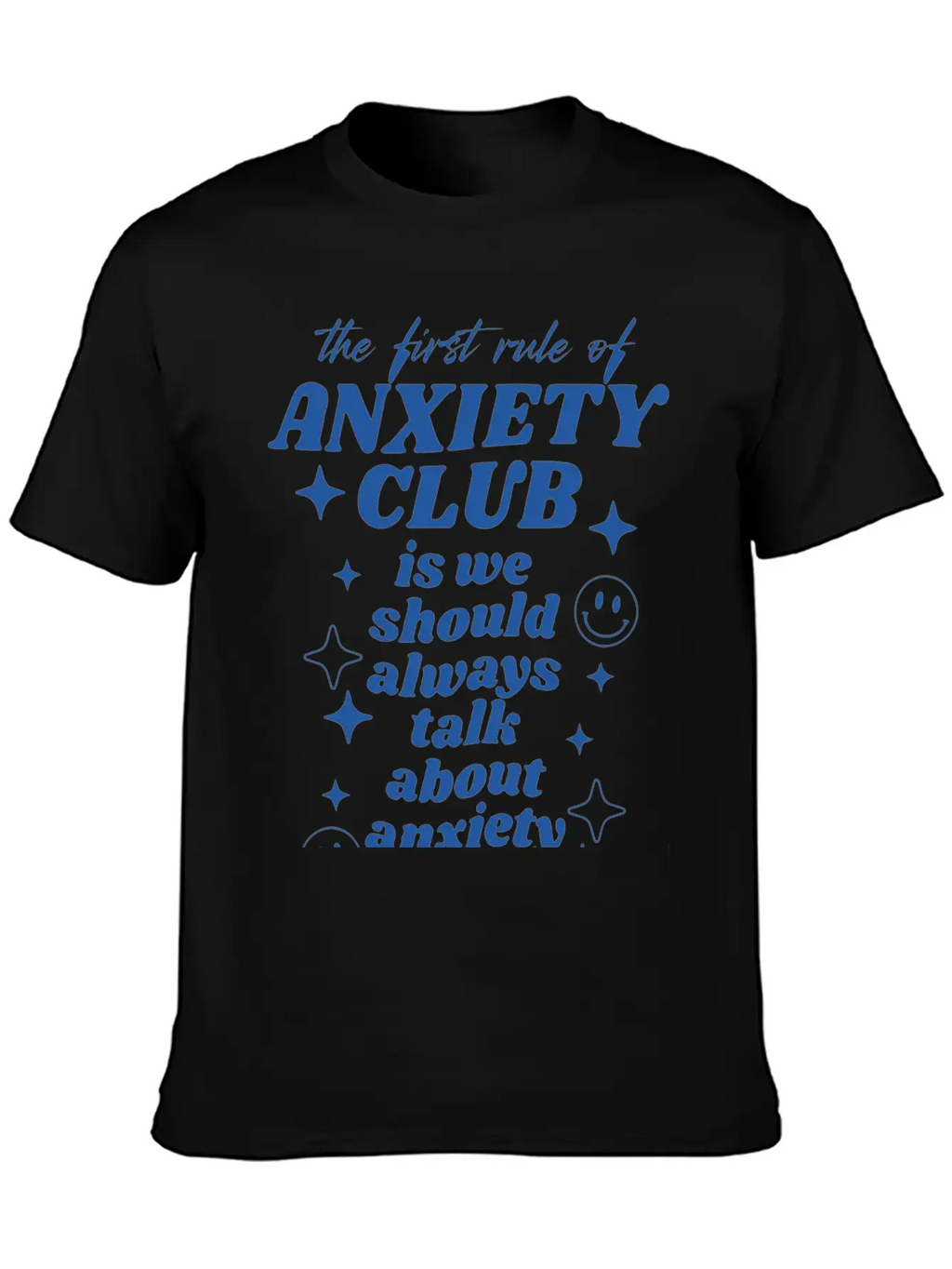 Anxiety Club Classic Crew Neck Graphic Tee – Everyday Minimal Look