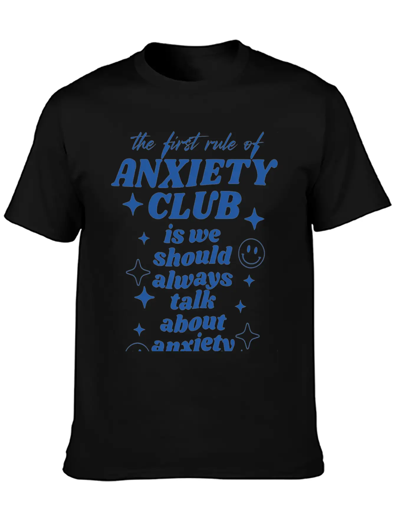 Anxiety Club Classic Crew Neck Graphic Tee – Everyday Minimal Look