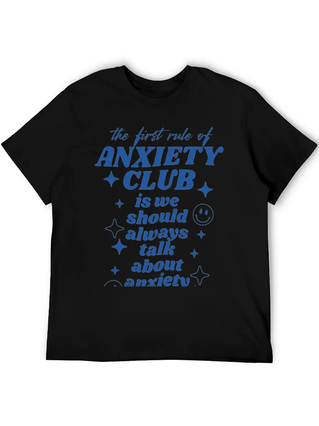 Anxiety Club Classic Crew Neck Graphic Tee – Everyday Minimal Look