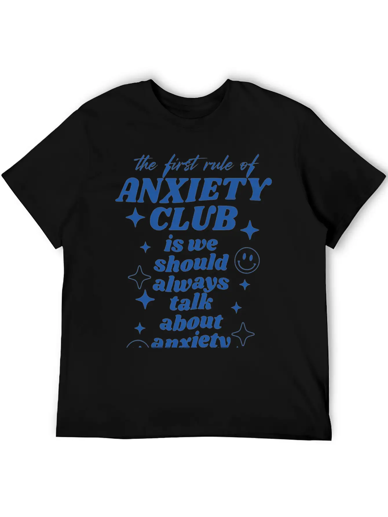 Anxiety Club Classic Crew Neck Graphic Tee – Everyday Minimal Look