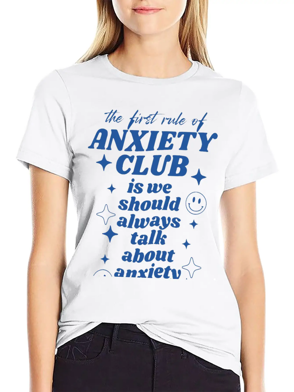 Anxiety Club Classic Crew Neck Graphic Tee – Everyday Minimal Look