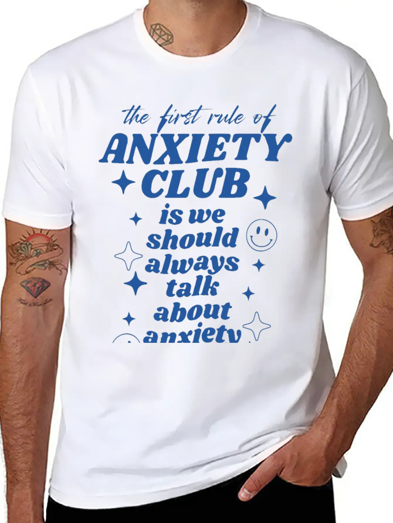 Anxiety Club Classic Crew Neck Graphic Tee – Everyday Minimal Look