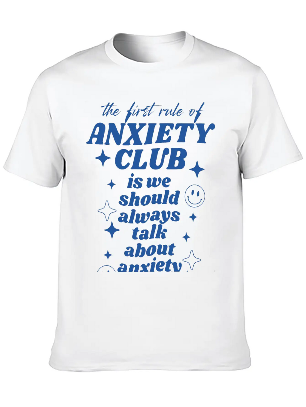 Anxiety Club Classic Crew Neck Graphic Tee – Everyday Minimal Look