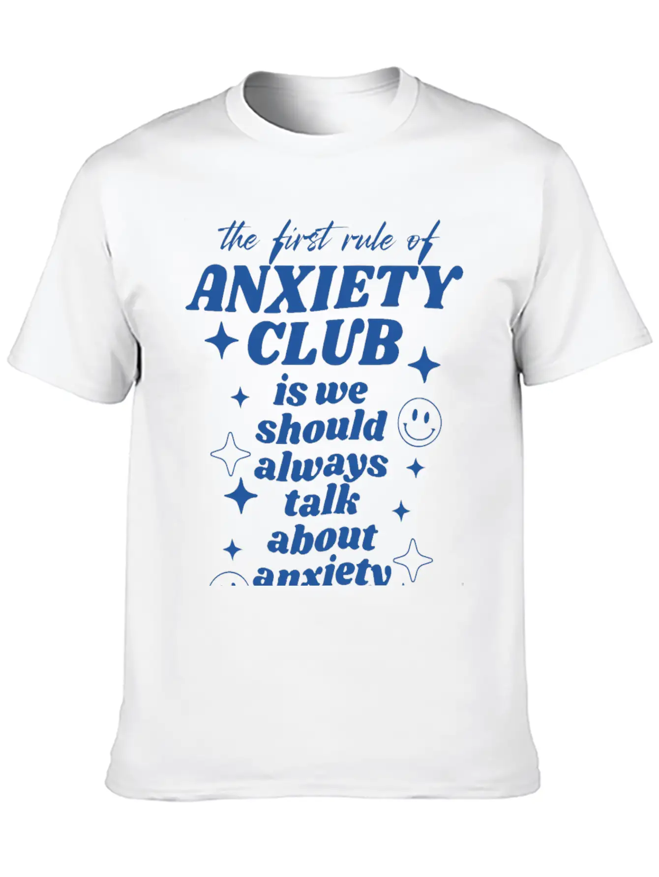 Anxiety Club Classic Crew Neck Graphic Tee – Everyday Minimal Look