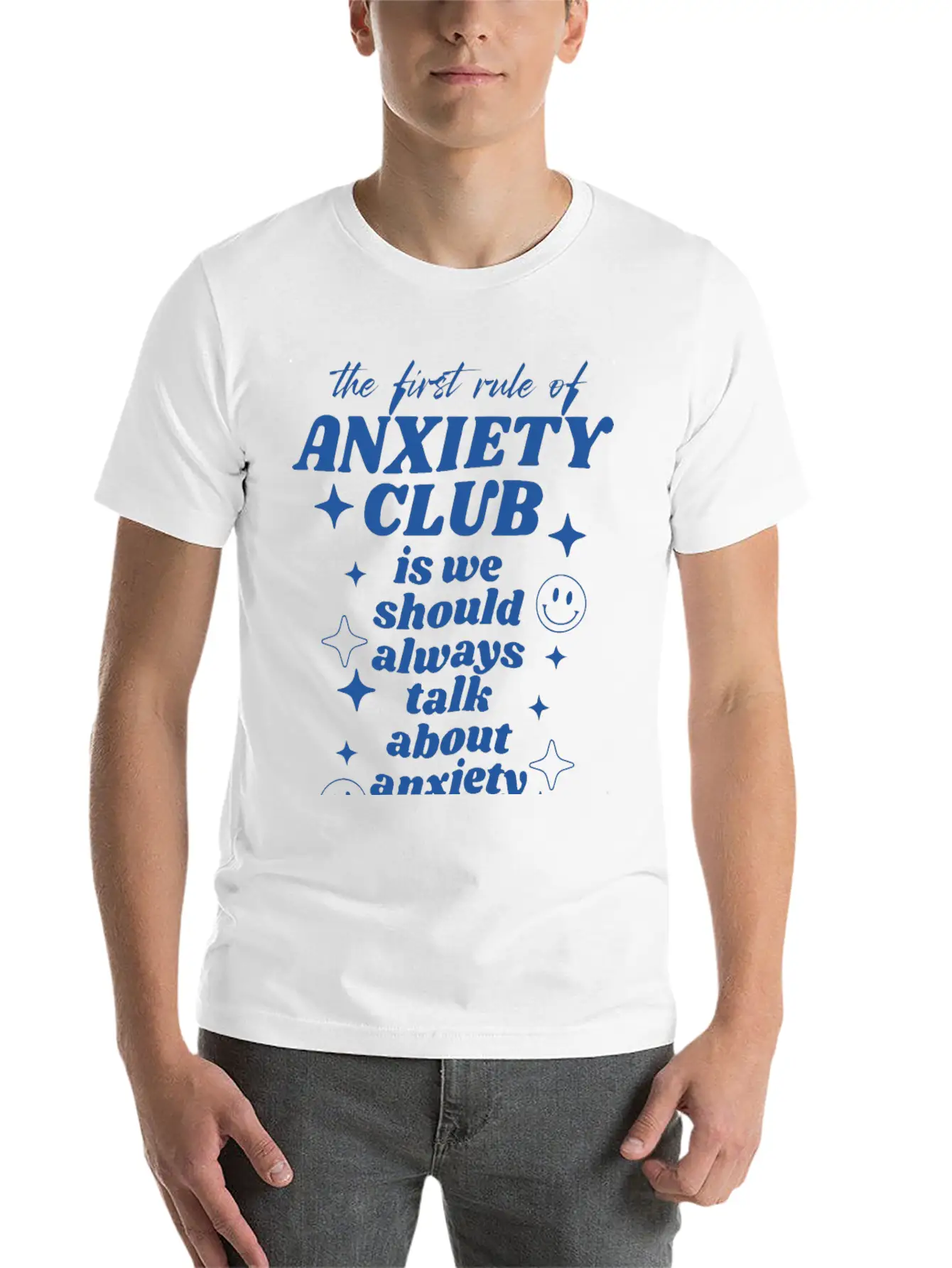 Anxiety Club Classic Crew Neck Graphic Tee – Everyday Minimal Look