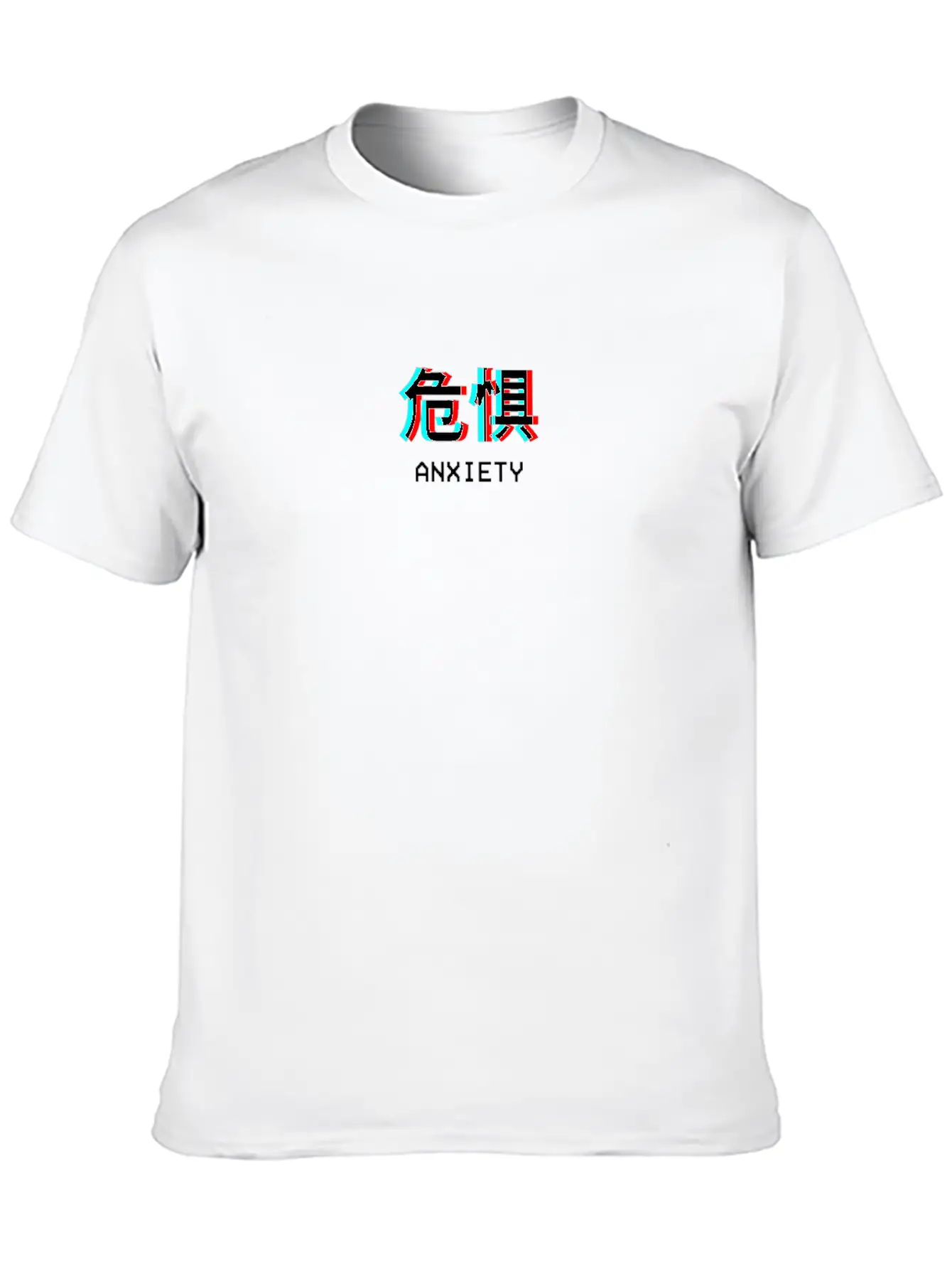 Anxiety Japanese Vaporwave Aesthetic Gift Classic Crew Neck Graphic Tee – Everyday Minimal Look