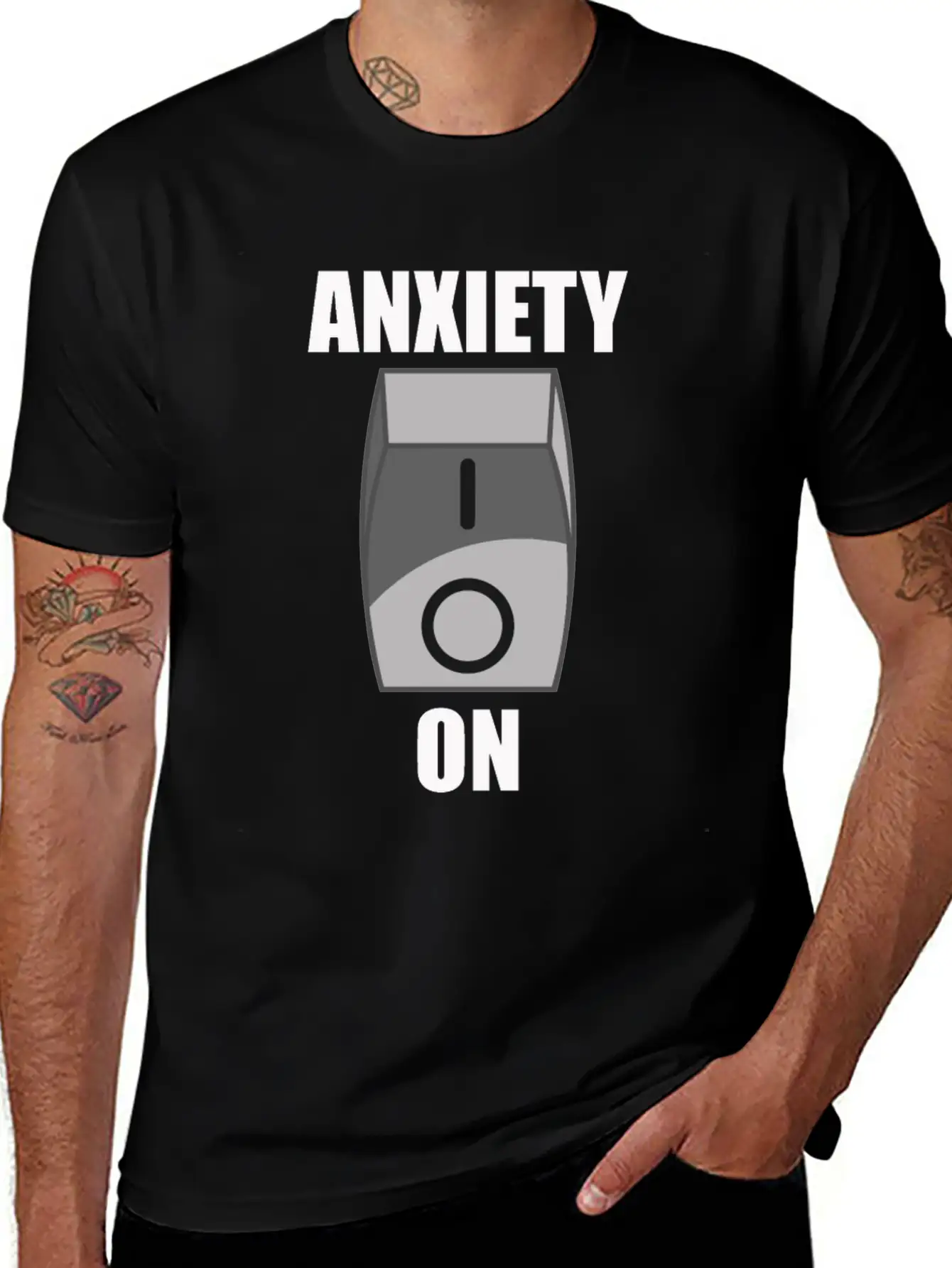 Anxiety On Overthinking Antisocial Worry Simple Everyday Graphic Tee – Lightweight Summer Wear