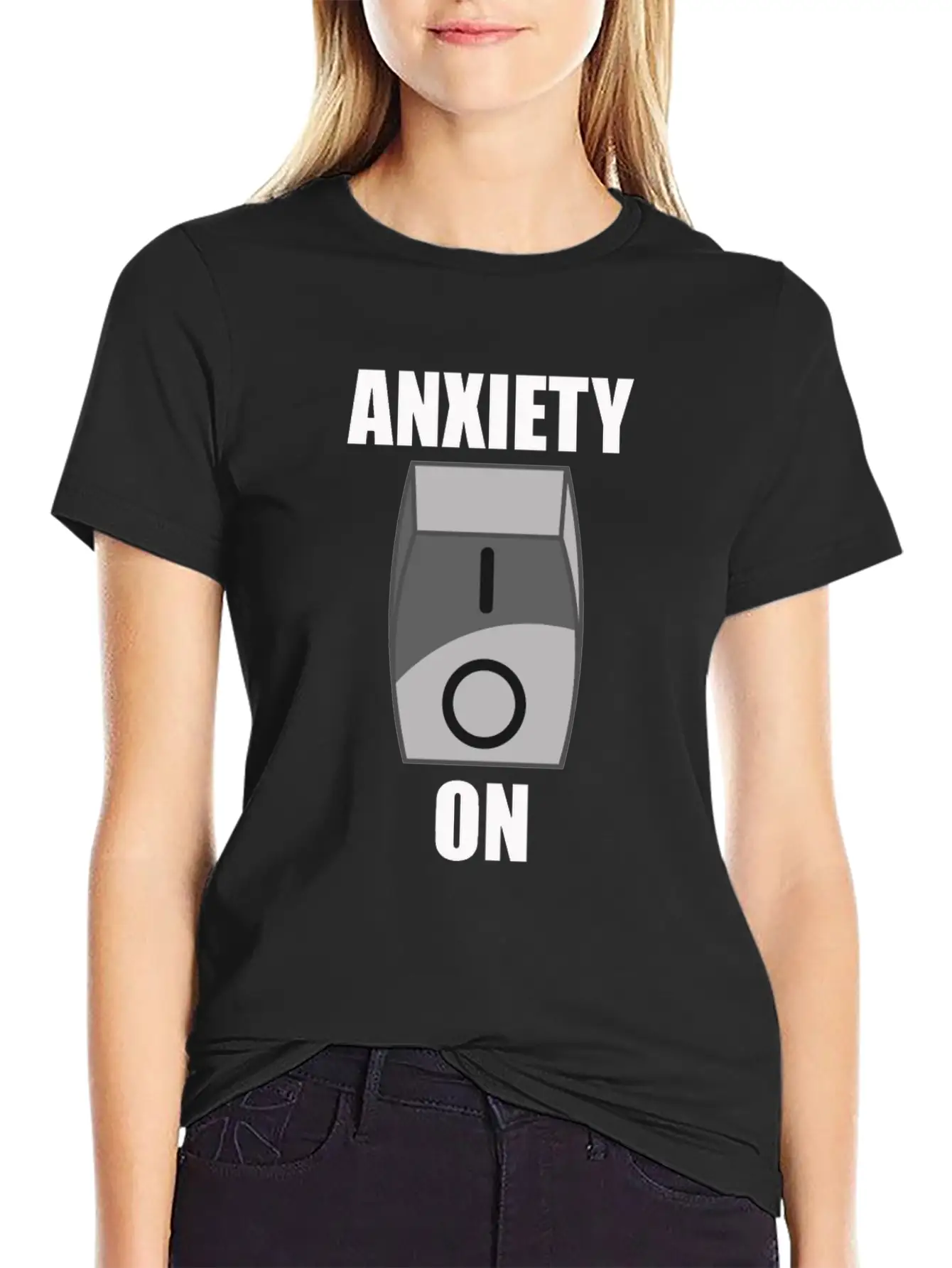 Anxiety On Overthinking Antisocial Worry Simple Everyday Graphic Tee – Lightweight Summer Wear