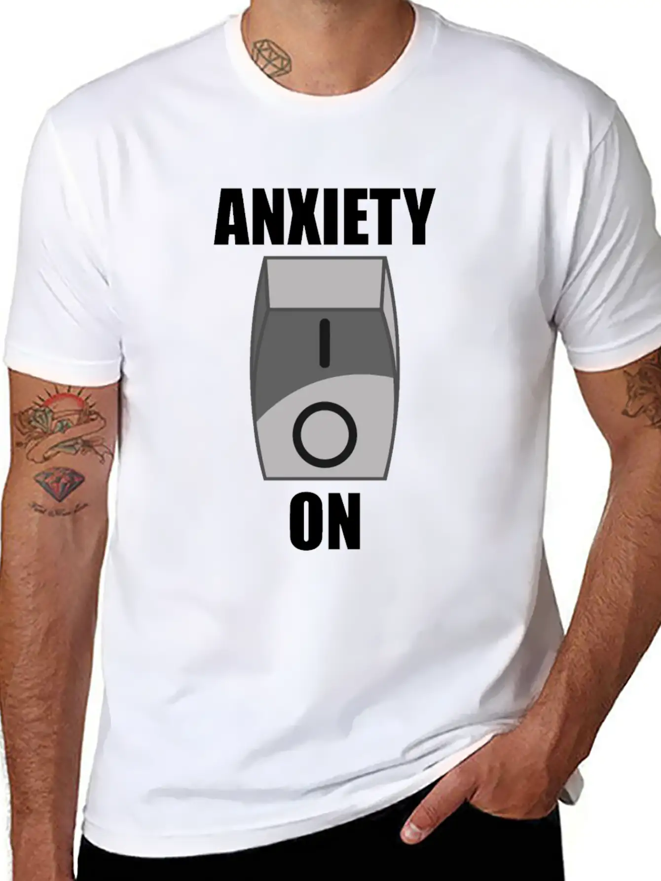 Anxiety On Overthinking Antisocial Worry Simple Everyday Graphic Tee – Lightweight Summer Wear