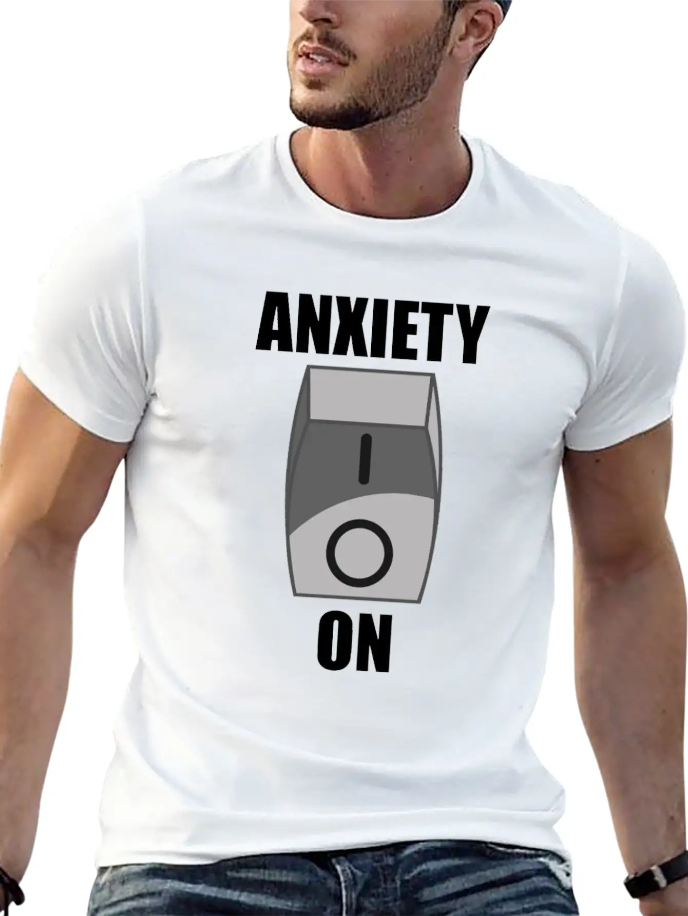 Anxiety On Overthinking Antisocial Worry Simple Everyday Graphic Tee – Lightweight Summer Wear