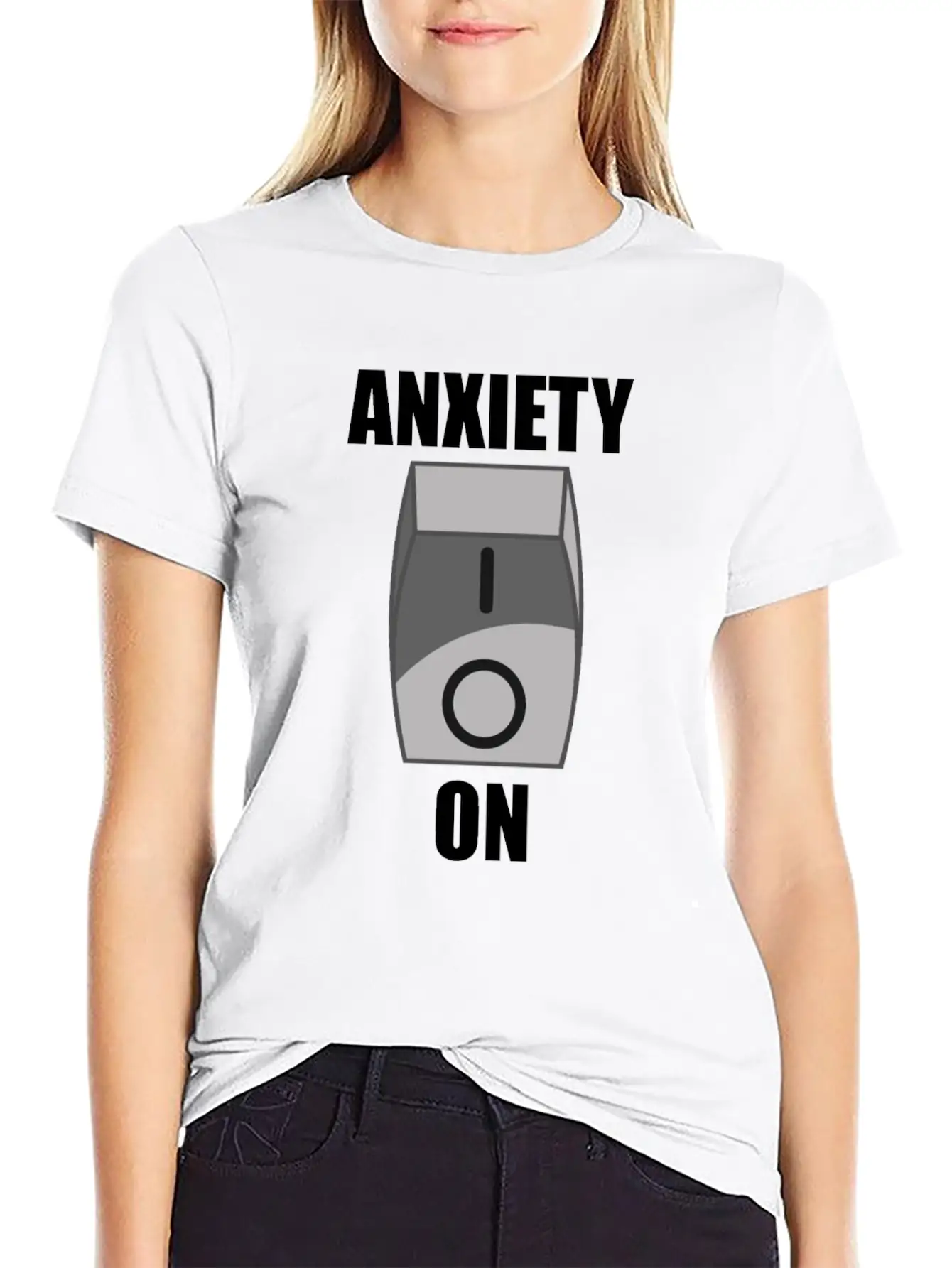 Anxiety On Overthinking Antisocial Worry Simple Everyday Graphic Tee – Lightweight Summer Wear