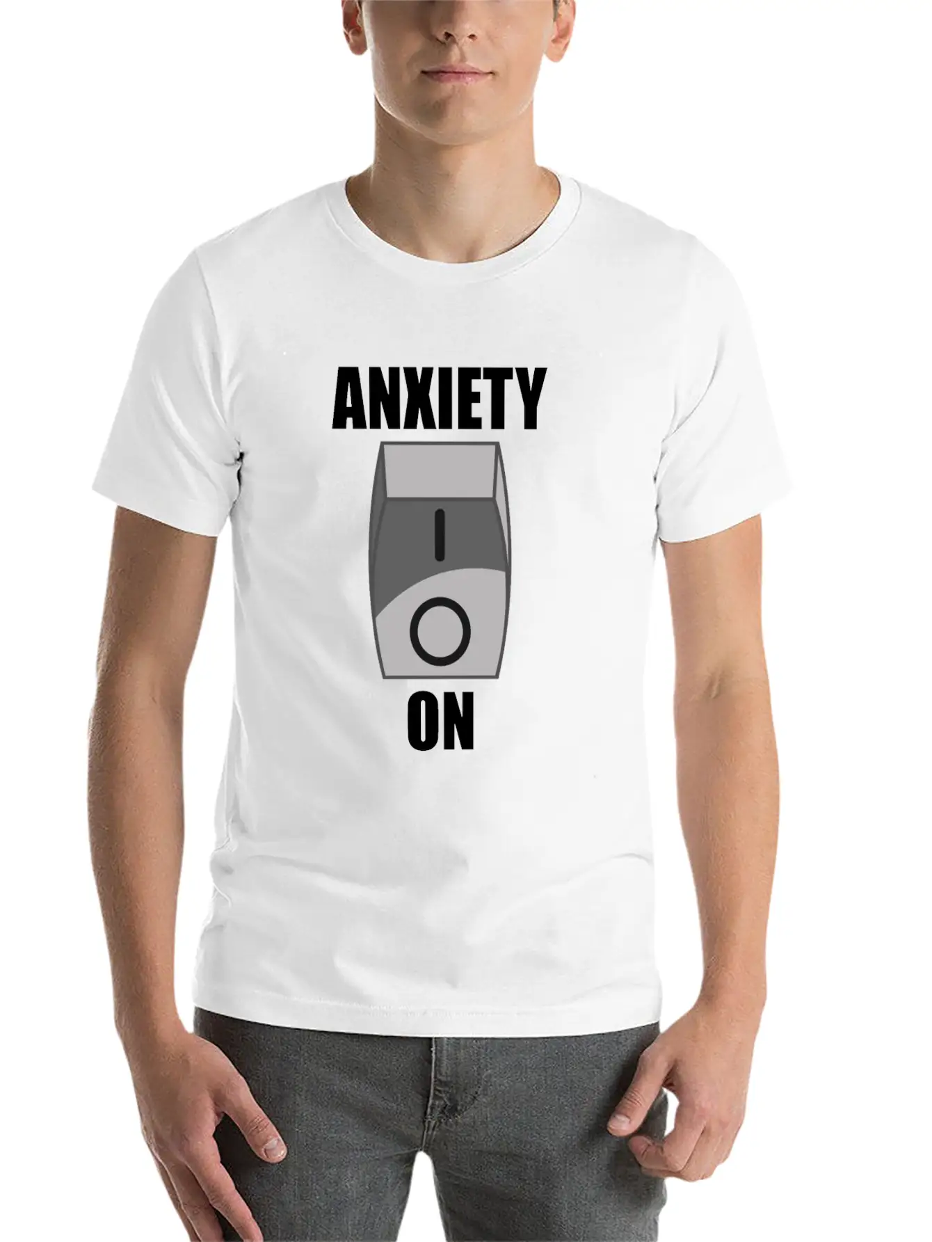 Anxiety On Overthinking Antisocial Worry Simple Everyday Graphic Tee – Lightweight Summer Wear