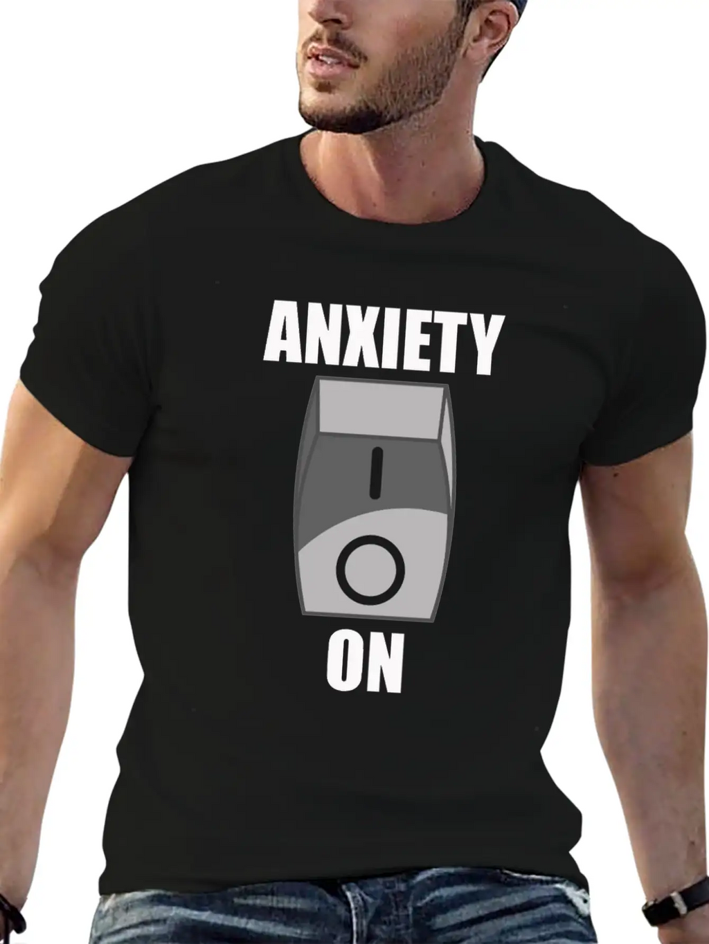 Anxiety On Overthinking Antisocial Worry Simple Everyday Graphic Tee – Lightweight Summer Wear