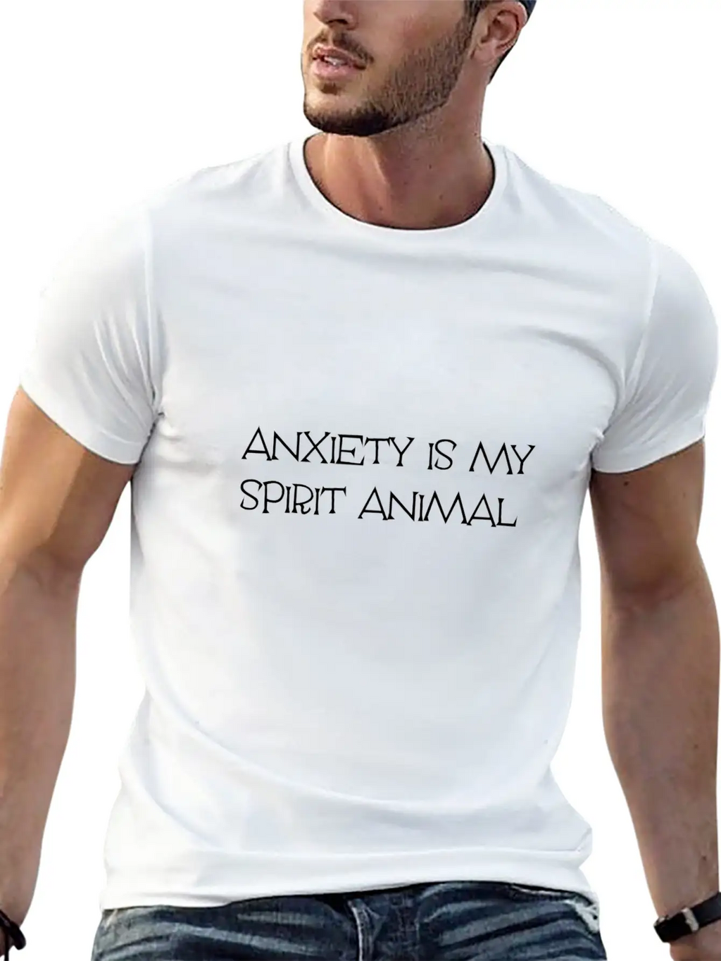Anxiety Spirit Animal Classic Fit Graphic Tee For Daily Comfort – Unisex Cotton Shirt