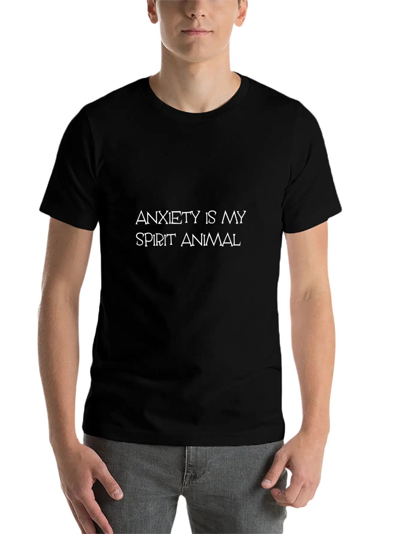Anxiety Spirit Animal Classic Fit Graphic Tee For Daily Comfort – Unisex Cotton Shirt
