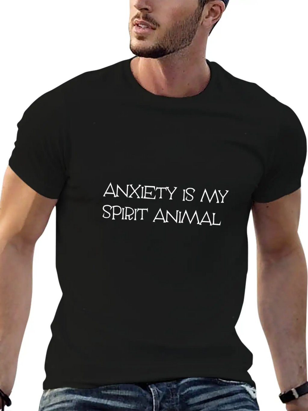 Anxiety Spirit Animal Classic Fit Graphic Tee For Daily Comfort – Unisex Cotton Shirt