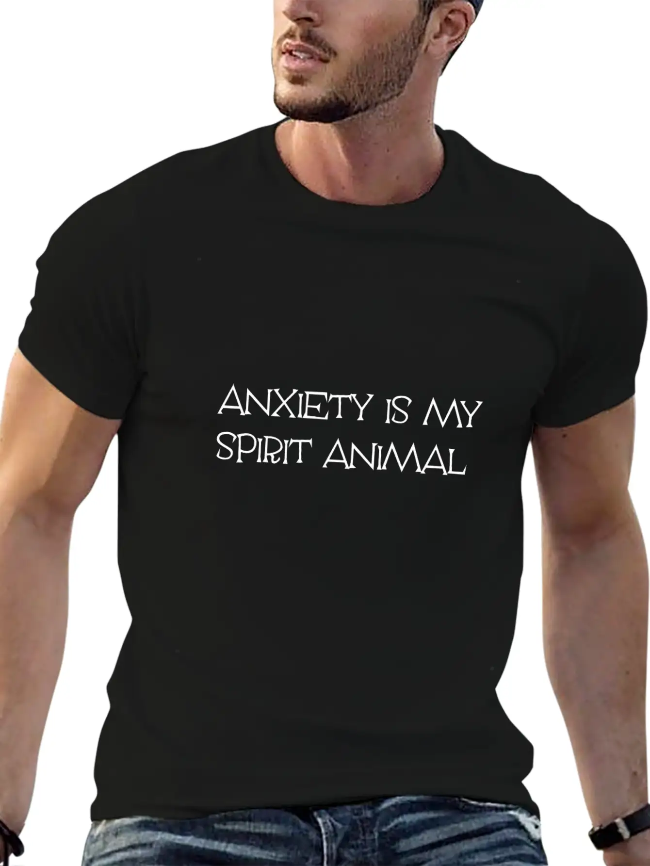 Anxiety Spirit Animal Classic Fit Graphic Tee For Daily Comfort – Unisex Cotton Shirt