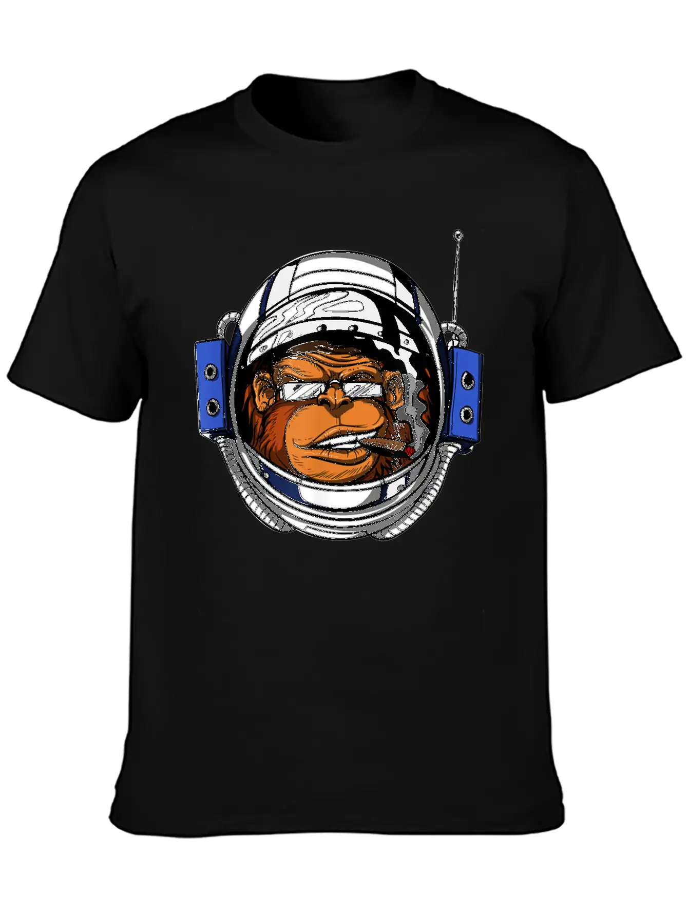 Ape Chimp Monkey Astronaut Space Cosmic Galaxy Basic Graphic T-Shirt – Daily Comfort In Soft Cotton