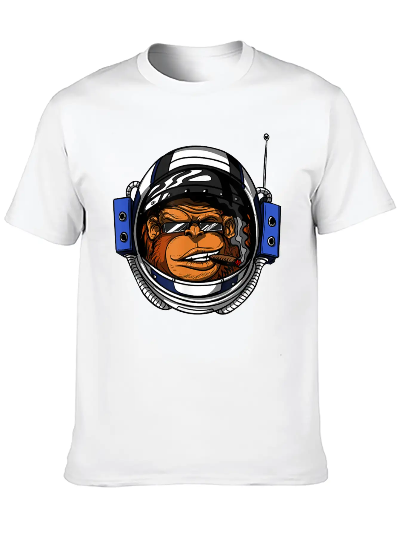 Ape Chimp Monkey Astronaut Space Cosmic Galaxy Basic Graphic T-Shirt – Daily Comfort In Soft Cotton