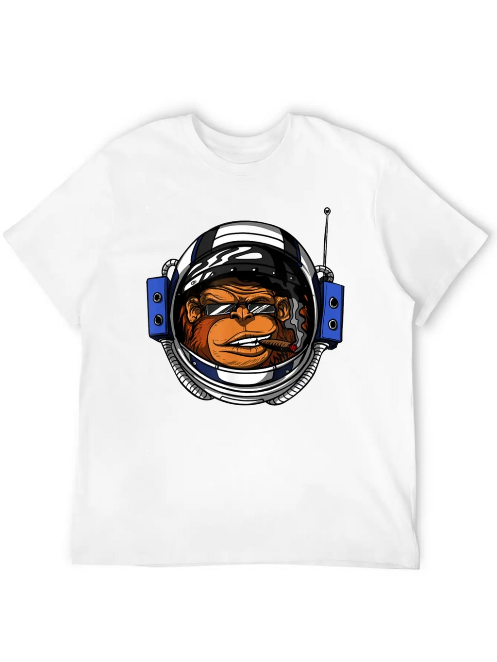 Ape Chimp Monkey Astronaut Space Cosmic Galaxy Basic Graphic T-Shirt – Daily Comfort In Soft Cotton