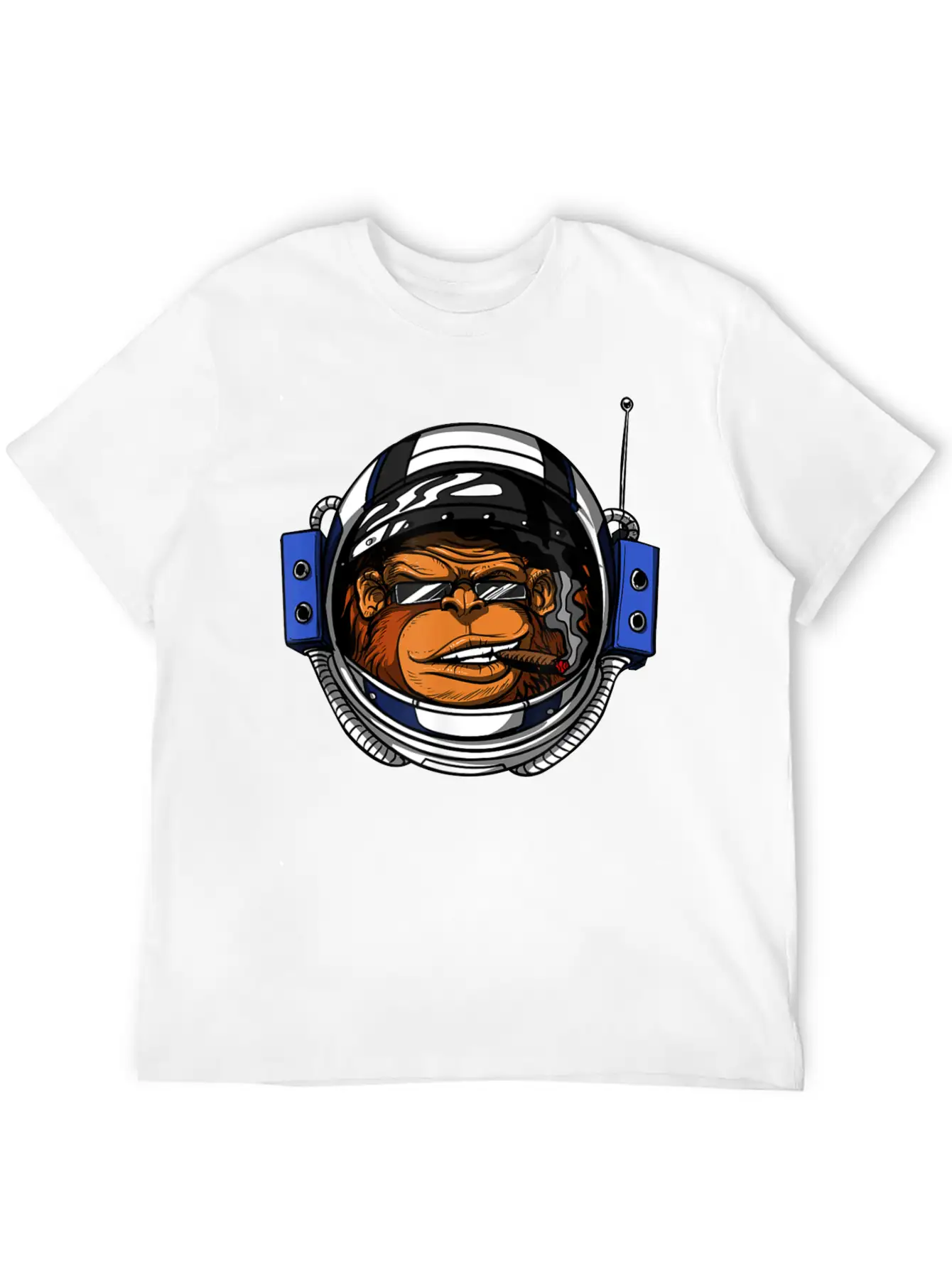 Ape Chimp Monkey Astronaut Space Cosmic Galaxy Basic Graphic T-Shirt – Daily Comfort In Soft Cotton