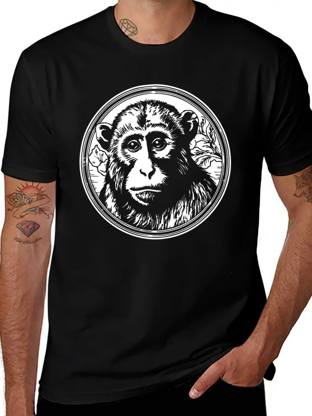Ape Face Apes Apelike Jungle Primate Breathable Soft Cotton T-Shirt – Timeless Casual Look